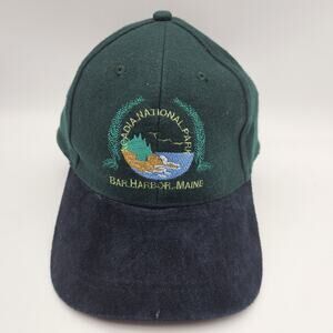 Acadia National Park Hat Cap Strap Back Embroidered Bar Harbor Maine Mens